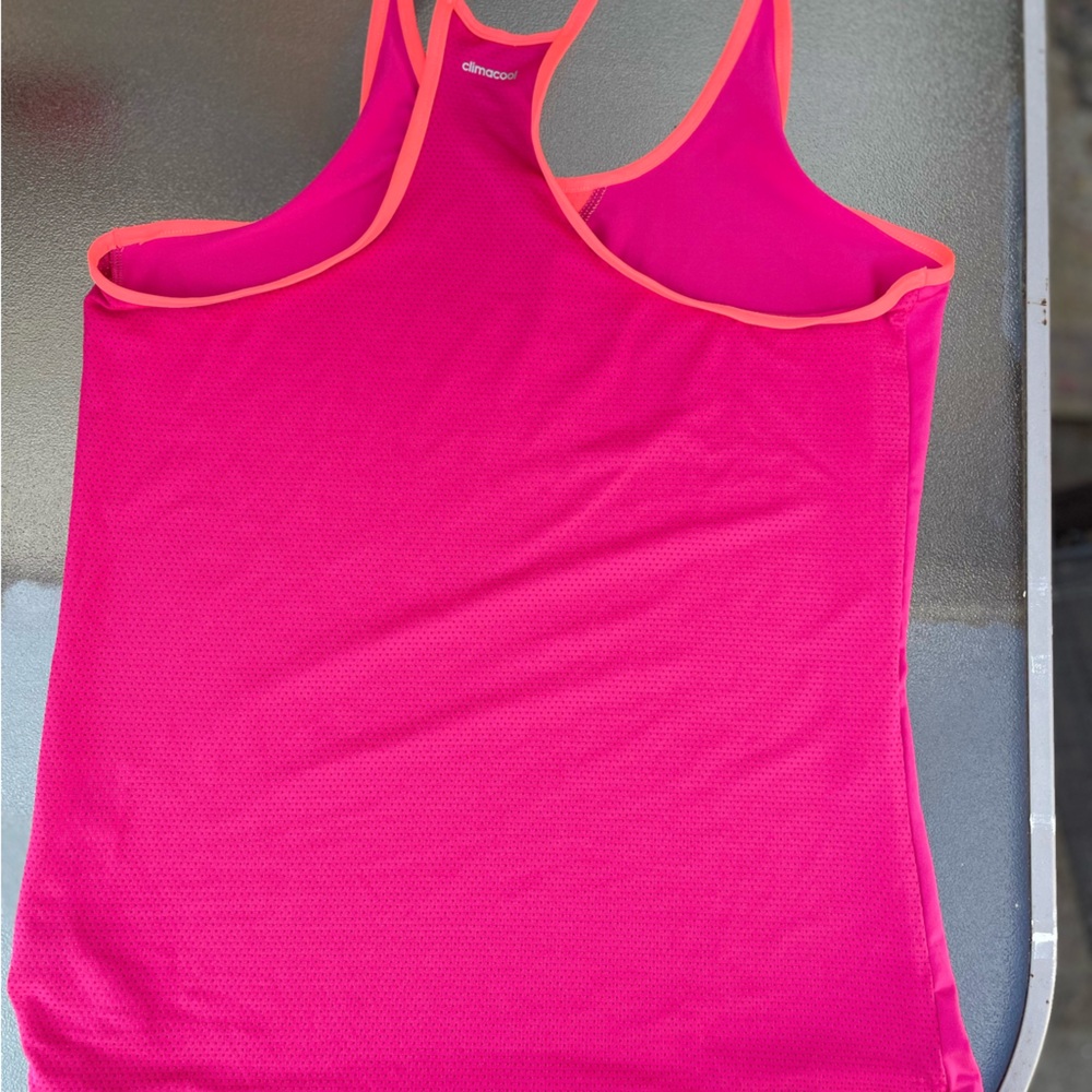 Adidas Vibrant Pink and Coral Sports top